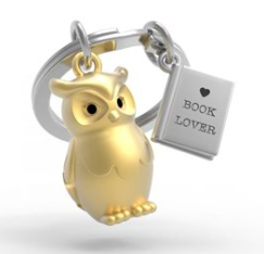 Keychain - Owl And Book