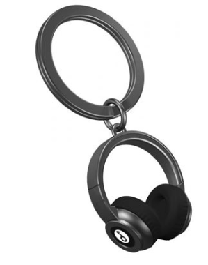 Keychain - Black Headphon